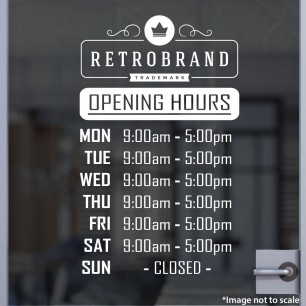 Open Hours With Logo Style 18